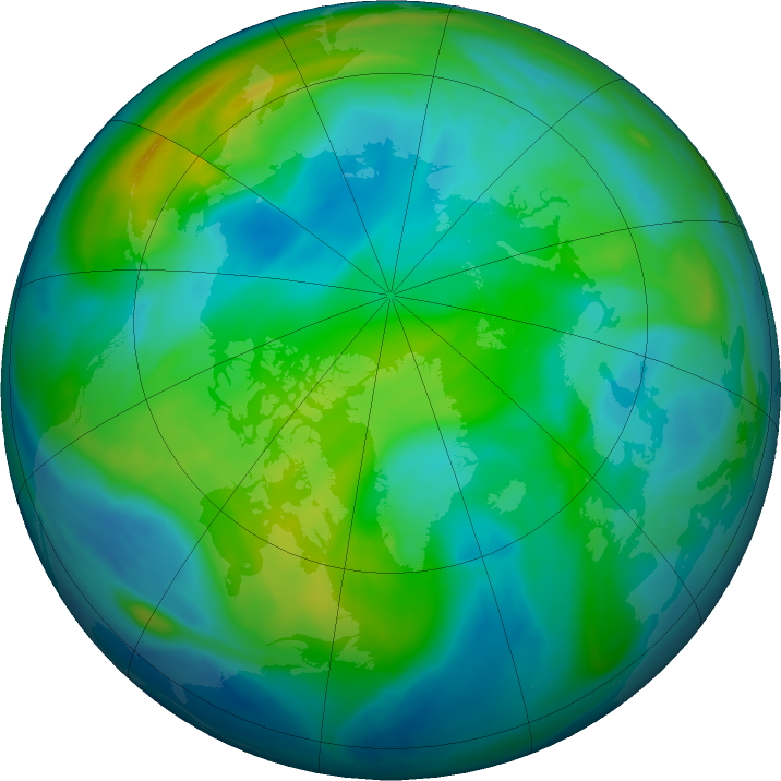 Arctic ozone map for 25 November 2020